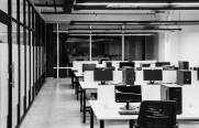 Aarav Infotech open-plan office in Mumbai with 24x7 monitoring workstations
